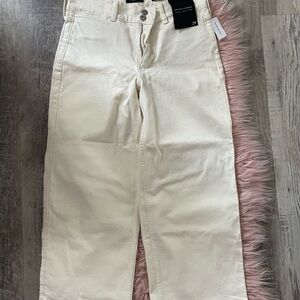 Banana Republic Cream Flare & Wide Leg Jeans